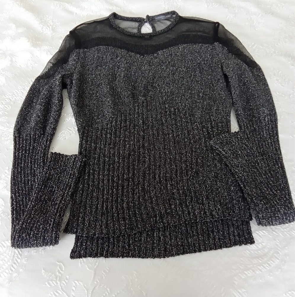 Alexander McQueen Knit/Sheer Sweater Top
